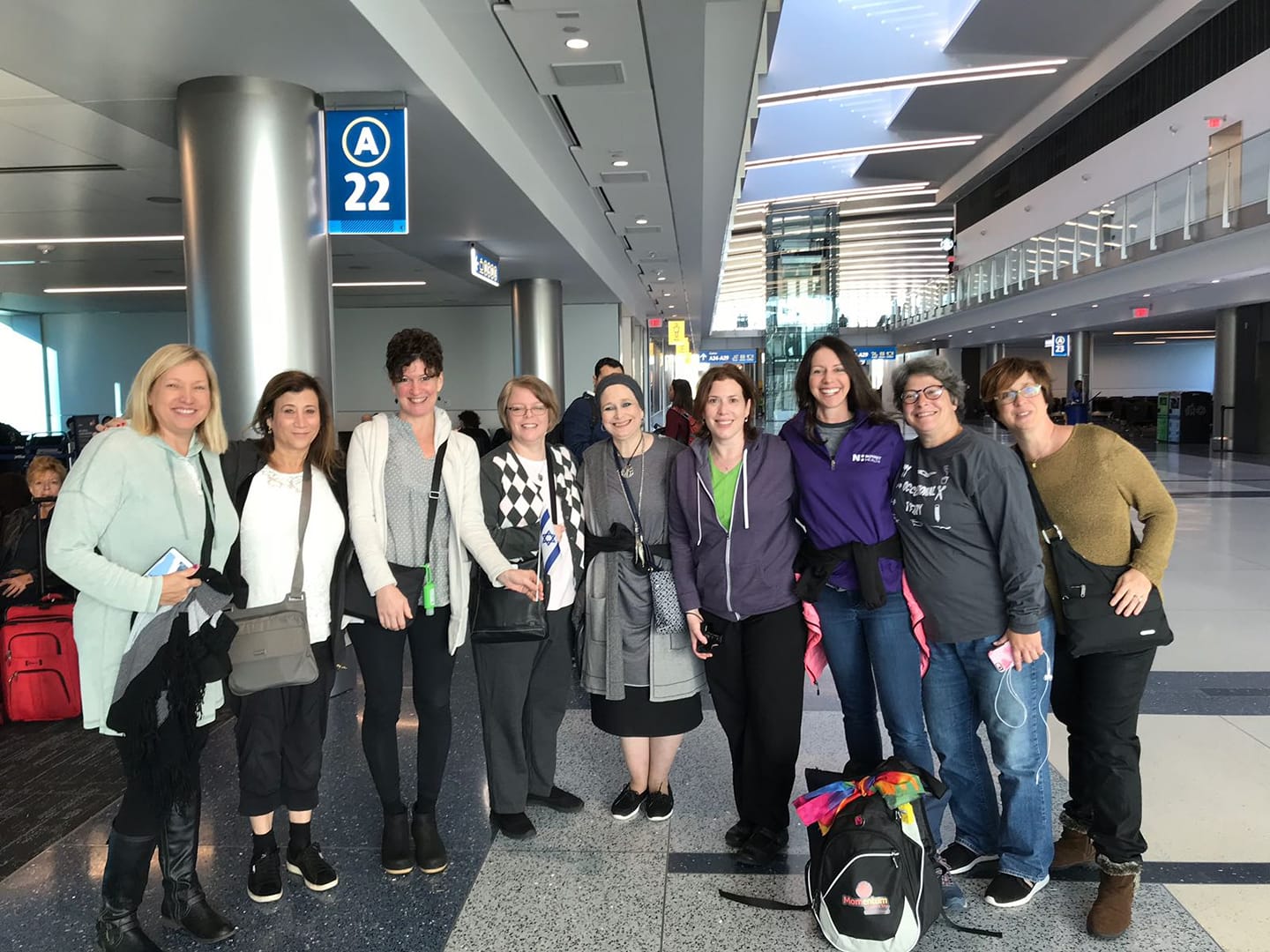 Leaving airport for WOW/CTC Momentum Israel Trip 2018